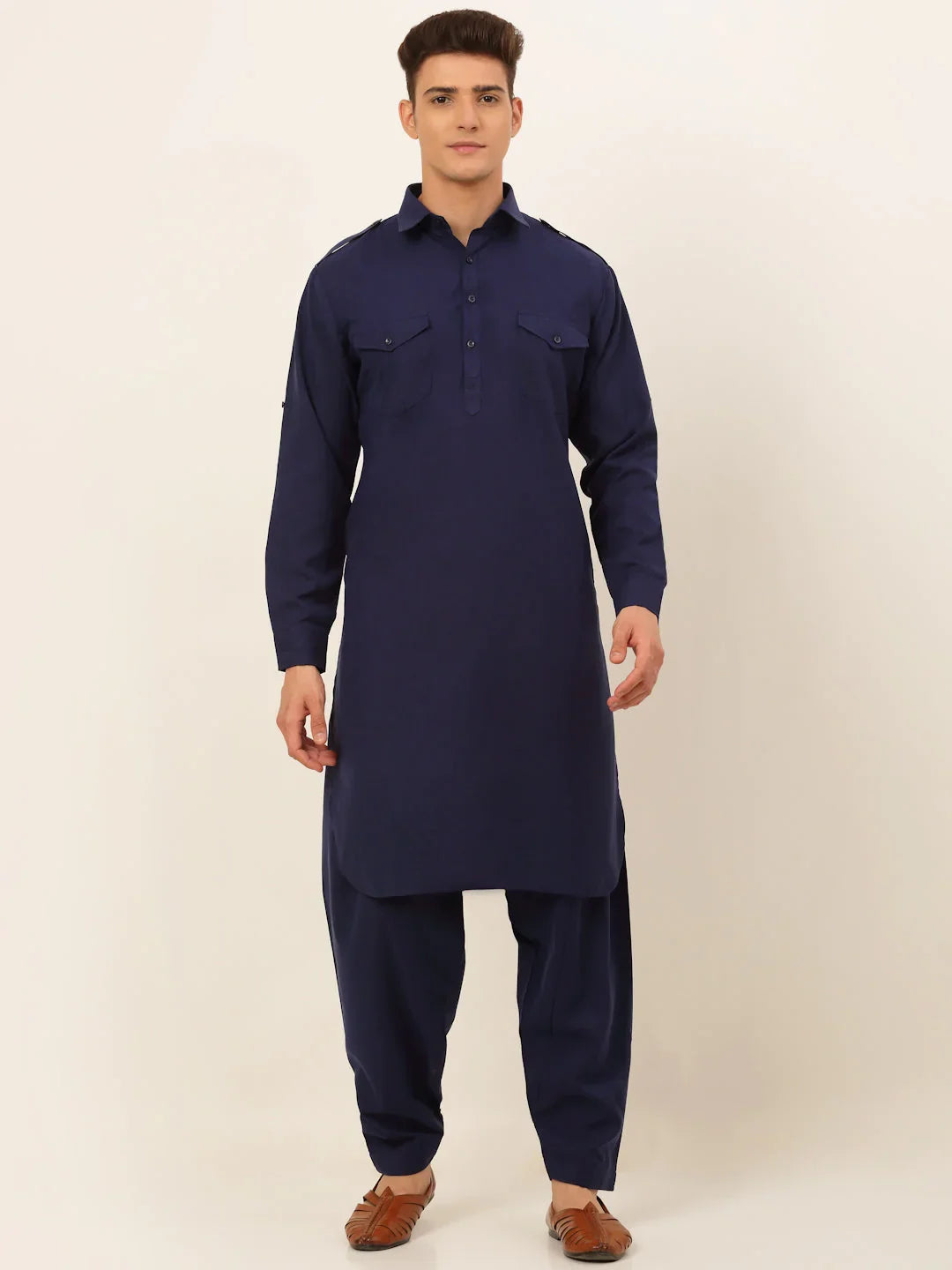 DesiQlo Men Ethnic Set - Blue - JOKP_670Navy_S