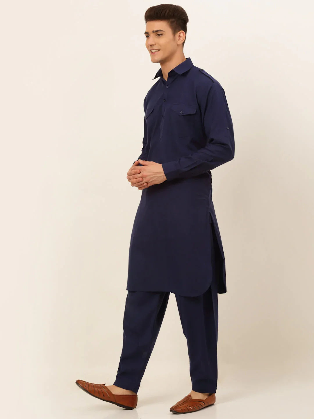 DesiQlo Men Ethnic Set - Blue - JOKP_670Navy_S