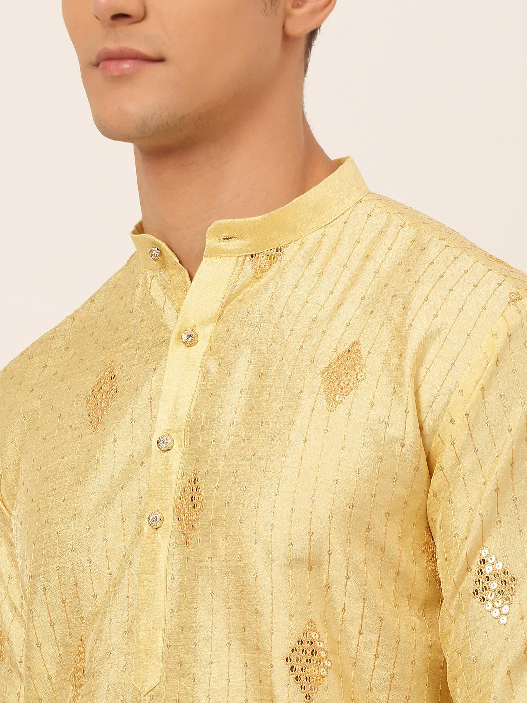 DesiQlo Men Ethnic Set - Gold