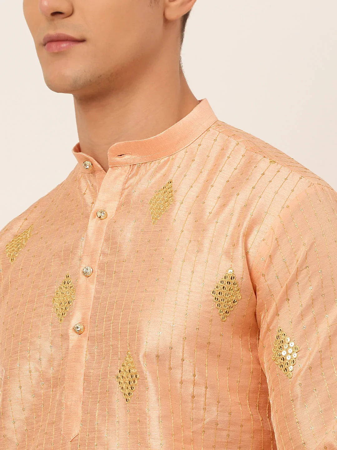 DesiQlo Men Ethnic Set - Orange