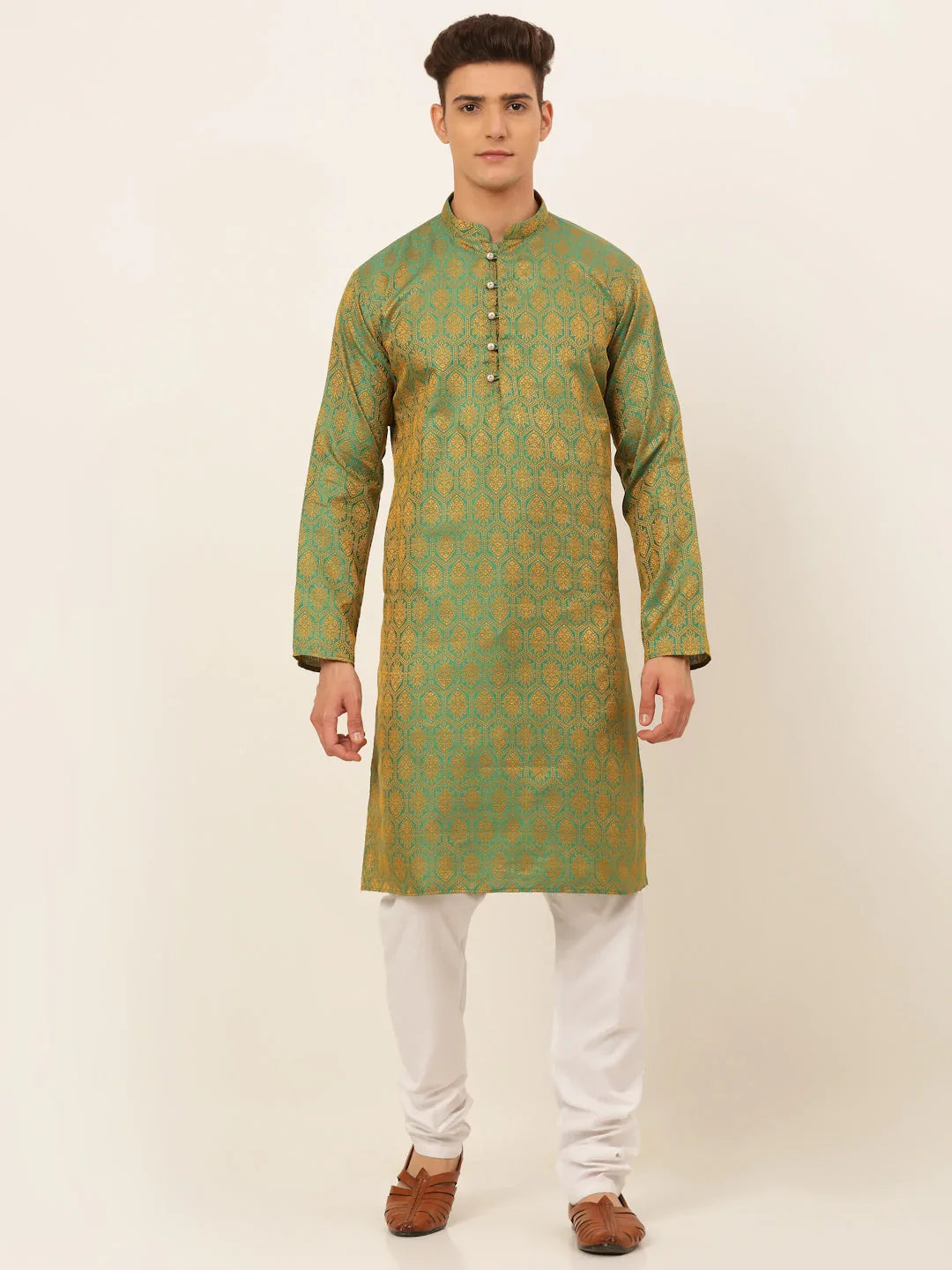 DesiQlo Men Ethnic Set - Green - JOKP_674Green_S