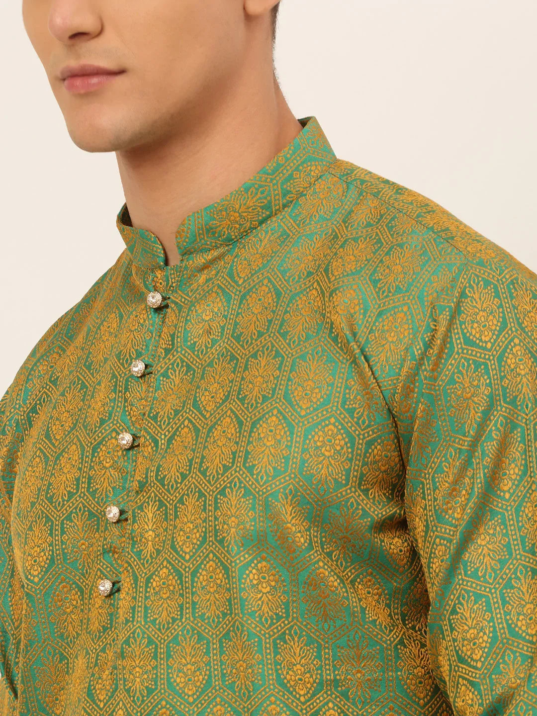 DesiQlo Men Ethnic Set - Green - JOKP_674Green_S
