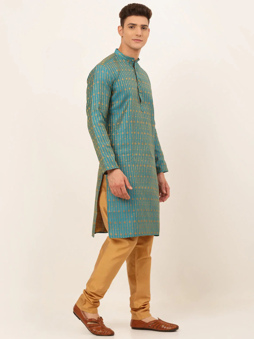 DesiQlo Men Ethnic Set - Blue - JOKP_676Blue_S