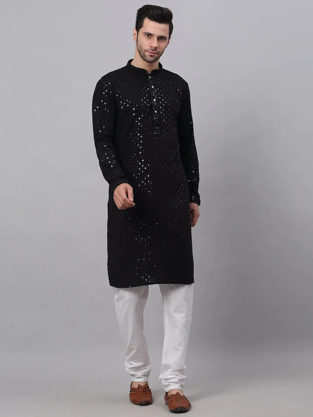 DesiQlo Men Ethnic Set - Black - JOKP_678Black_S