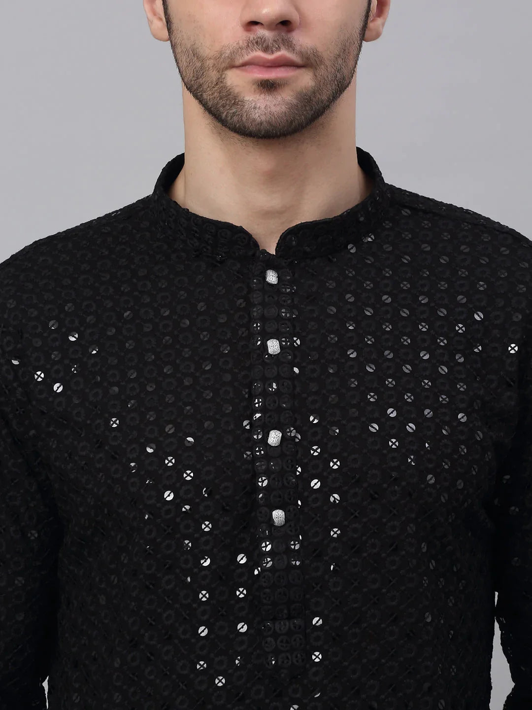 DesiQlo Men Ethnic Set - Black - JOKP_678Black_S