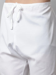 Men Peach Chikankari Embroidered and Sequence Kurta with Churidar ( JOKP 678Peach )-JOKP-678