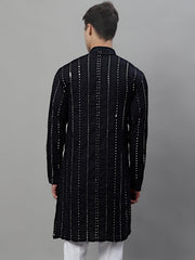 Men's Embroidered Mirror Work Kurtas-KO-694