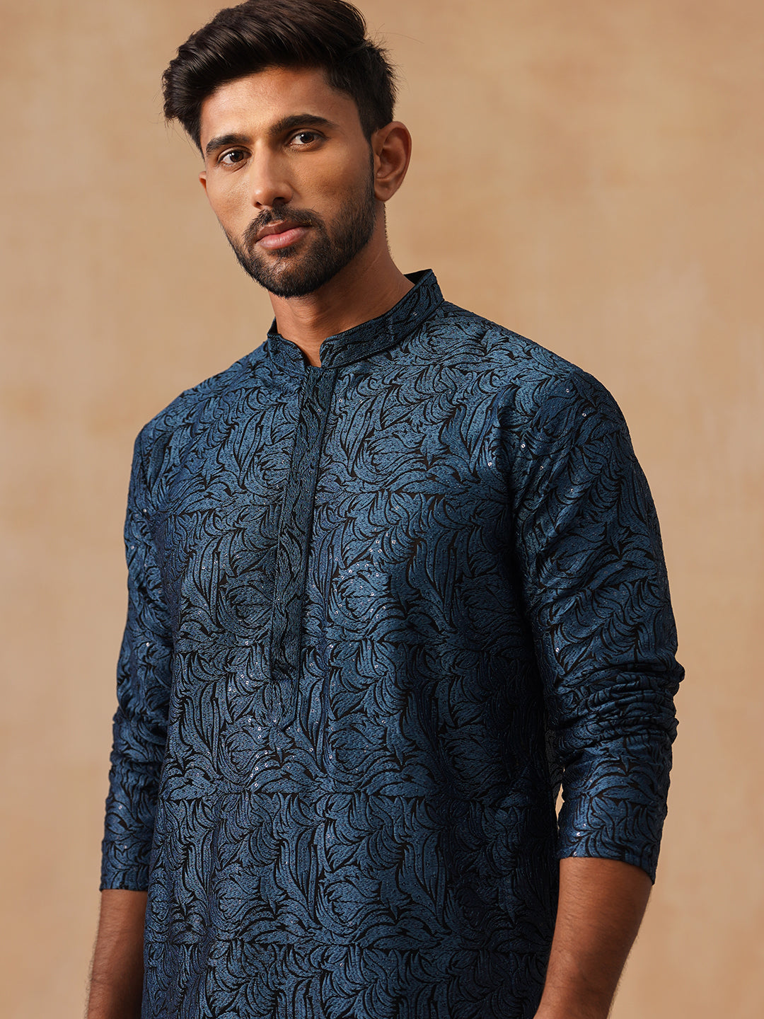 DesiQlo Men Embroidered Kurta Pyjama Set - Multicolor - JOKP_B-P_5205P