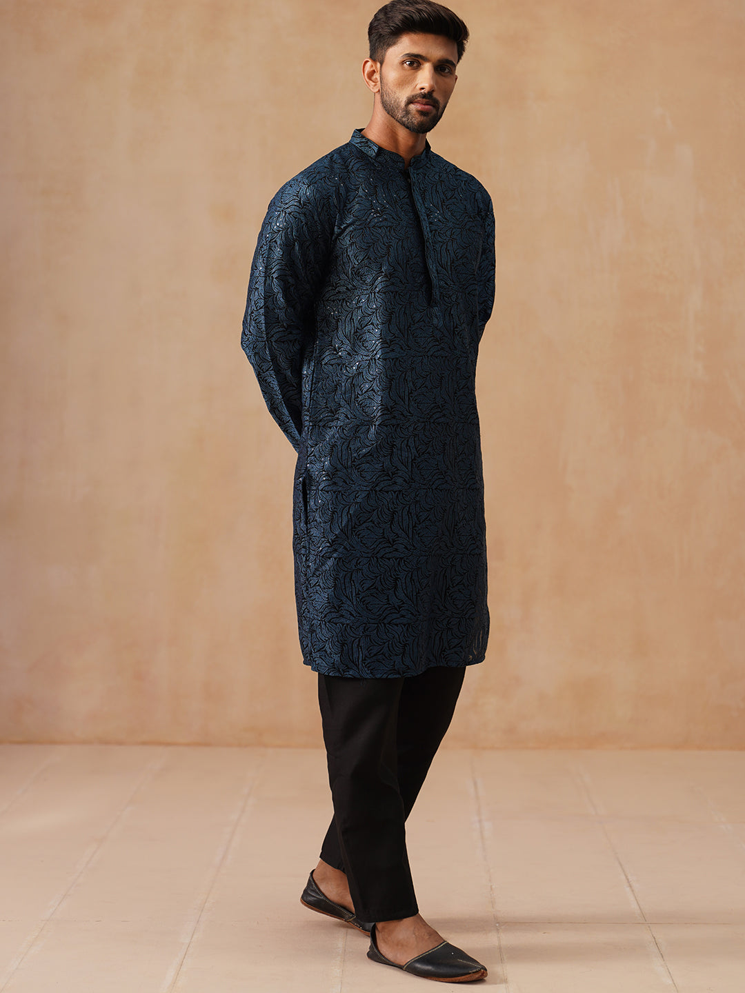 DesiQlo Men Embroidered Kurta Pyjama Set - Multicolor - JOKP_B-P_5205P