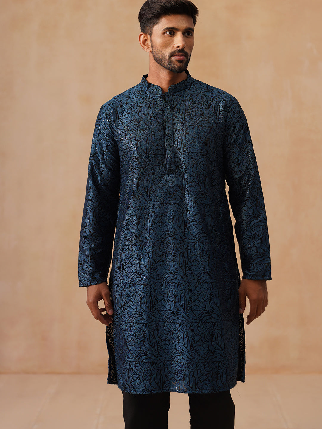 DesiQlo Men Embroidered Kurta Pyjama Set - Multicolor - JOKP_B-P_5205P