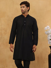 Men’s Ethnic Chikankari Kurta Pyjama ( JOKP B-P 561Black )