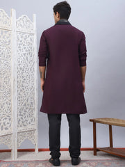 Sequins Embroidered Kurta Pyjama and Dupatta Set for Men-JOKP-DM