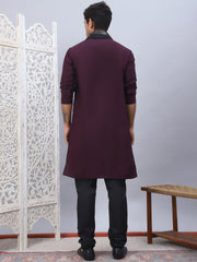 Sequins Embroidered Kurta Pyjama and Dupatta Set for Men-JOKP-DM