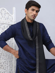 Sequins Embroidered Kurta Pyjama and Dupatta for Men-JOKP-DM-B1