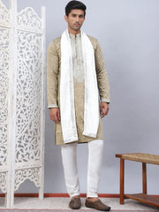 Sequin Embroidered Kurta Pyjama With Dupatta Set-JOKP-DM-W1