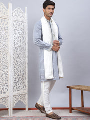 Sequins Embroidered Kurta Pyjama With Dupatta Set-JOKP-DM-W1E