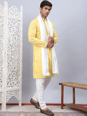 Sequins Embroidered Kurta Pyjama With Dupatta Set-JOKP-DM-W1