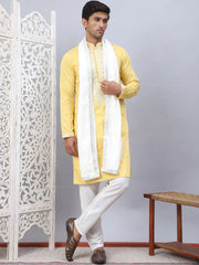Sequins Embroidered Kurta Pyjama With Dupatta Set-JOKP-DM-W1