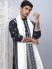Embroidered & Sequin Cotton Blend Kurta Pyjama With Dupatta Sets-JOKP-DM-W1