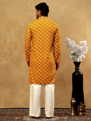 Viscose Rayon Embroidered Sequin Kurta Pyjama ( JOKP PJ11W 5127Mustard )