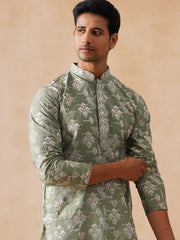 Men's Embroidered Kurta Pyjama ( JOKP PJ11-W 5229 PJ11-W 5229Pista )