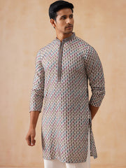 Multicolor Embroidered Viscose Rayon Kurta ( KO 5282 White ) [FF] [P-19]
