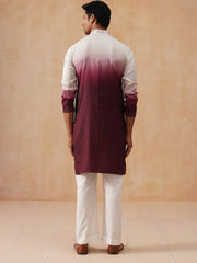 Men’s Ombre Kurta with Pyjama ( JOKP PJ11-W 5284 PJ11-W 5284Maroon )