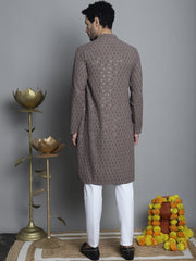 Men's Chikankari Embroidered and Kurta with Pyjama