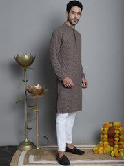 Men's Chikankari Embroidered and Kurta with Pyjama