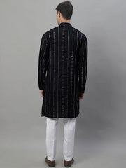 Men's Embroidered Mirror Work Kurta Payjama Sets-JOKP-P-694