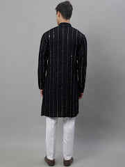 Men's Embroidered Mirror Work Kurta Payjama Sets-JOKP-P-694