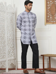 Printed front open Kurta With Trouser-JOKP-TP-B