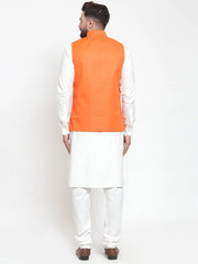 Men's Solid Kurta with Solid Waistcoat