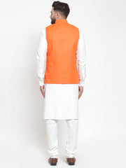 Men's Solid Kurta with Solid Waistcoat