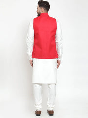 Men's Solid Kurta Assorted with Solid Waistcoat