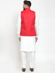 Men's Solid Kurta Assorted with Solid Waistcoat