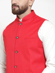 Men's Solid Kurta Assorted with Solid Waistcoat