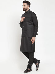 Men's Solid Kurta Payjama with Solid Waistcoat
