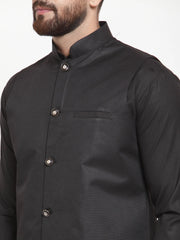 Men's Solid Kurta Payjama with Solid Waistcoat