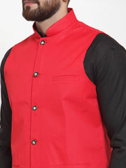 Men's Solid Kurta Pajama with Solid lit Waistcoat