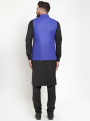 Men's Solid Kurta Pajama with Solid Waistcoat