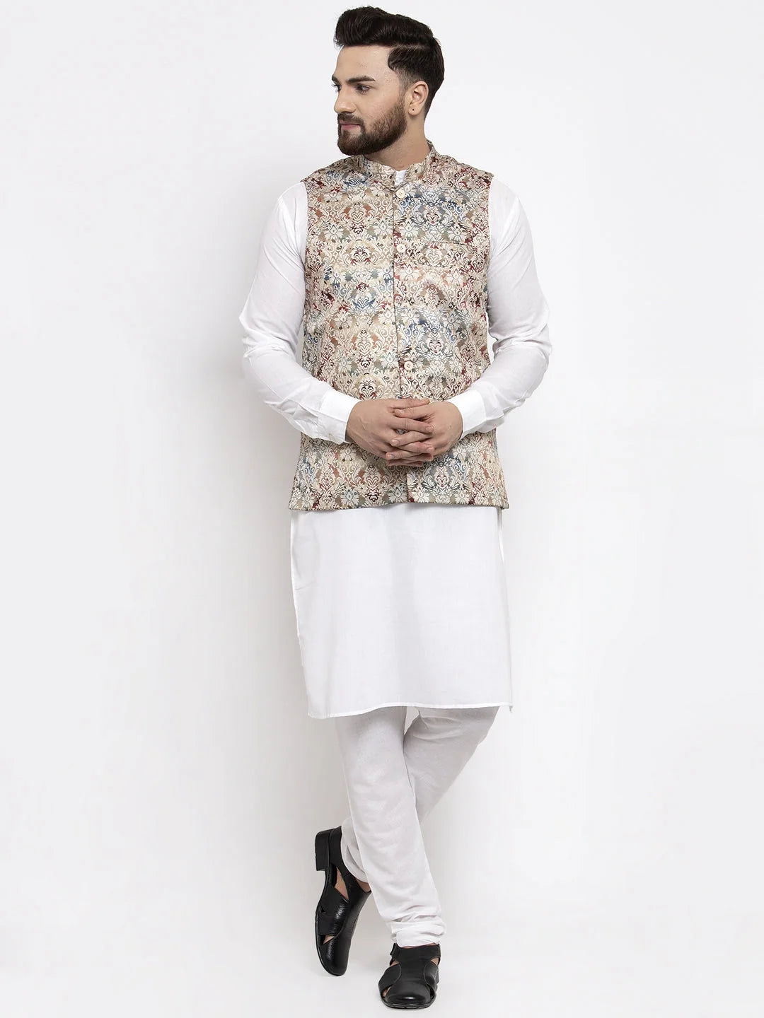 Multi Print Cotton Mens Kurta Pajama Set | Stylish Kurta Pajama