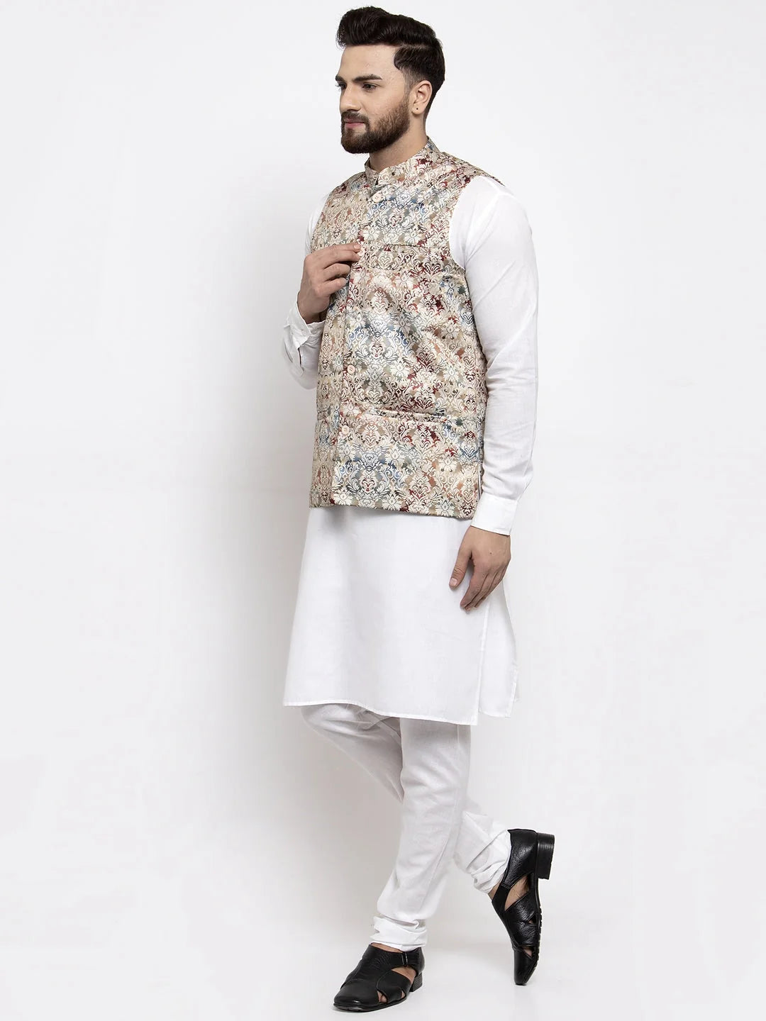 Multi Print Cotton Mens Kurta Pajama Set | Stylish Kurta Pajama