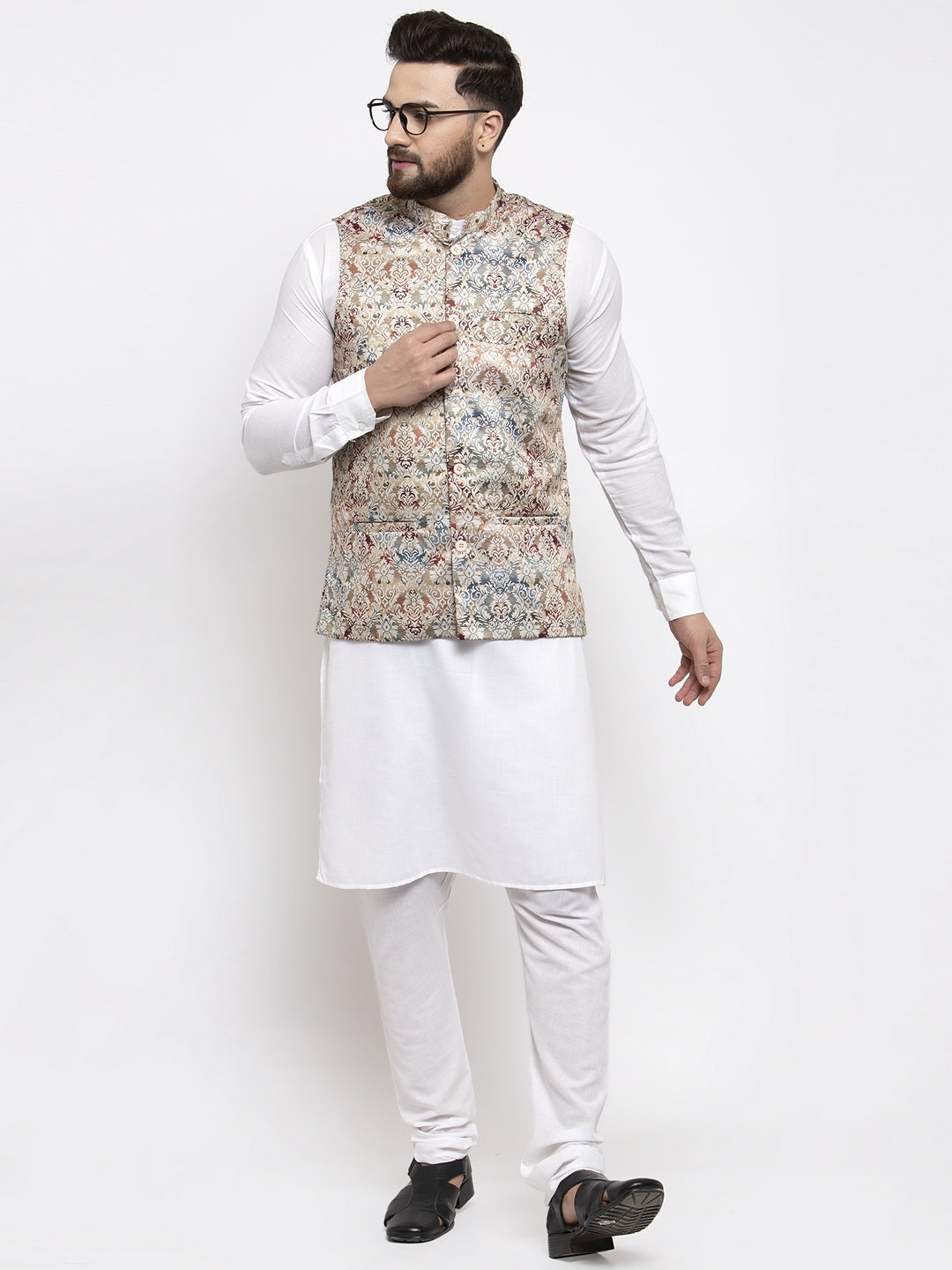 Multi Print Cotton Mens Kurta Pajama Set | Stylish Kurta Pajama