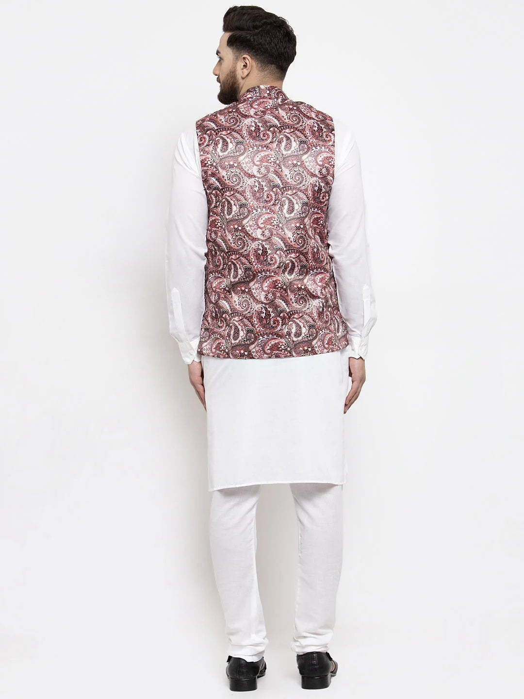Pink Mens Kurta Pajama Set | Cotton Kurta Pajama with Design