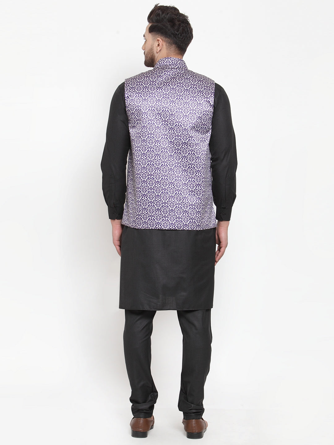 Wonder Cotton Mens Kurta Pajama Set with Printed Waistcoat