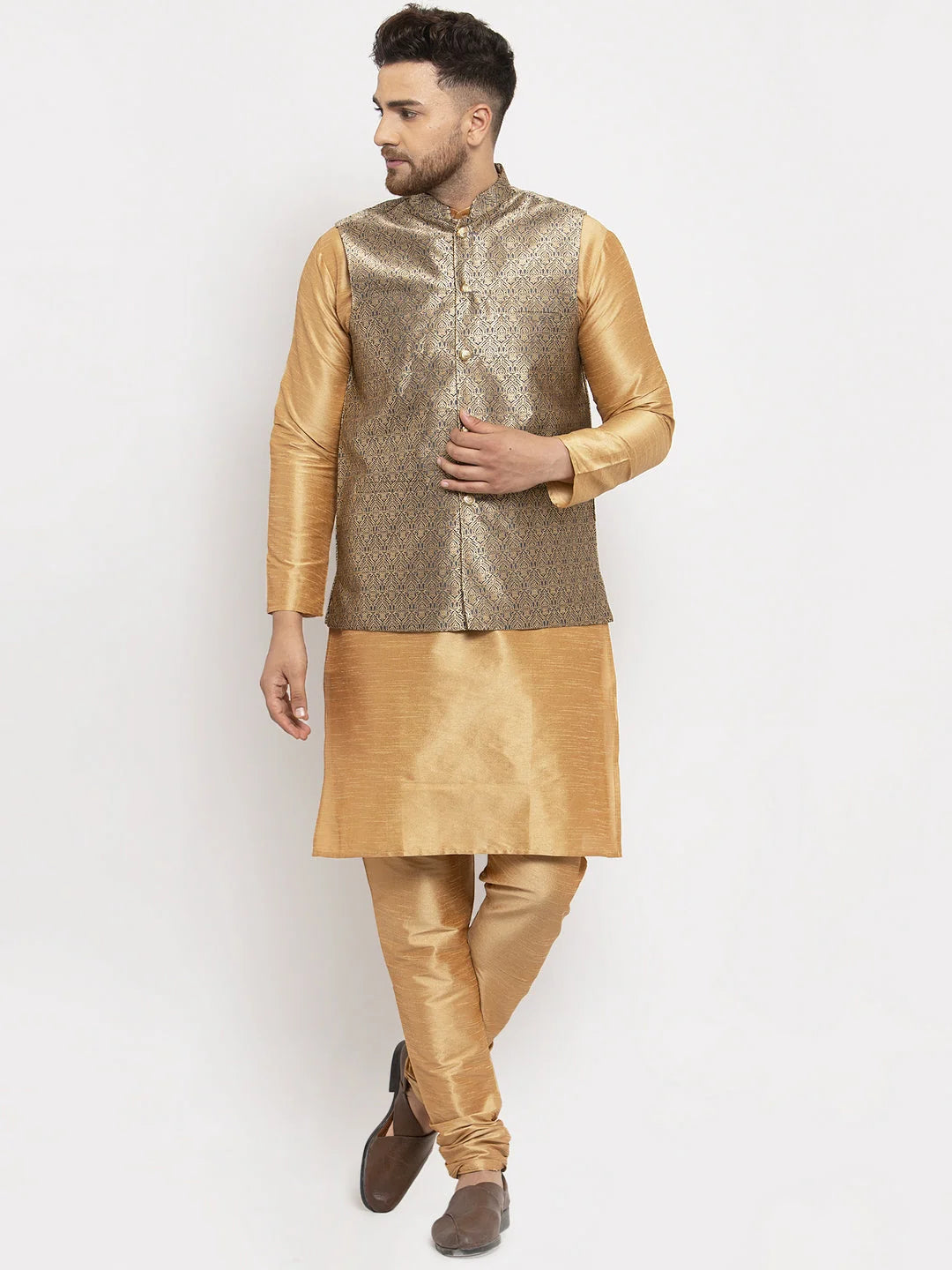 Wonder Solid Kurta Pajama with Waistcoat | Mens Kurta Set