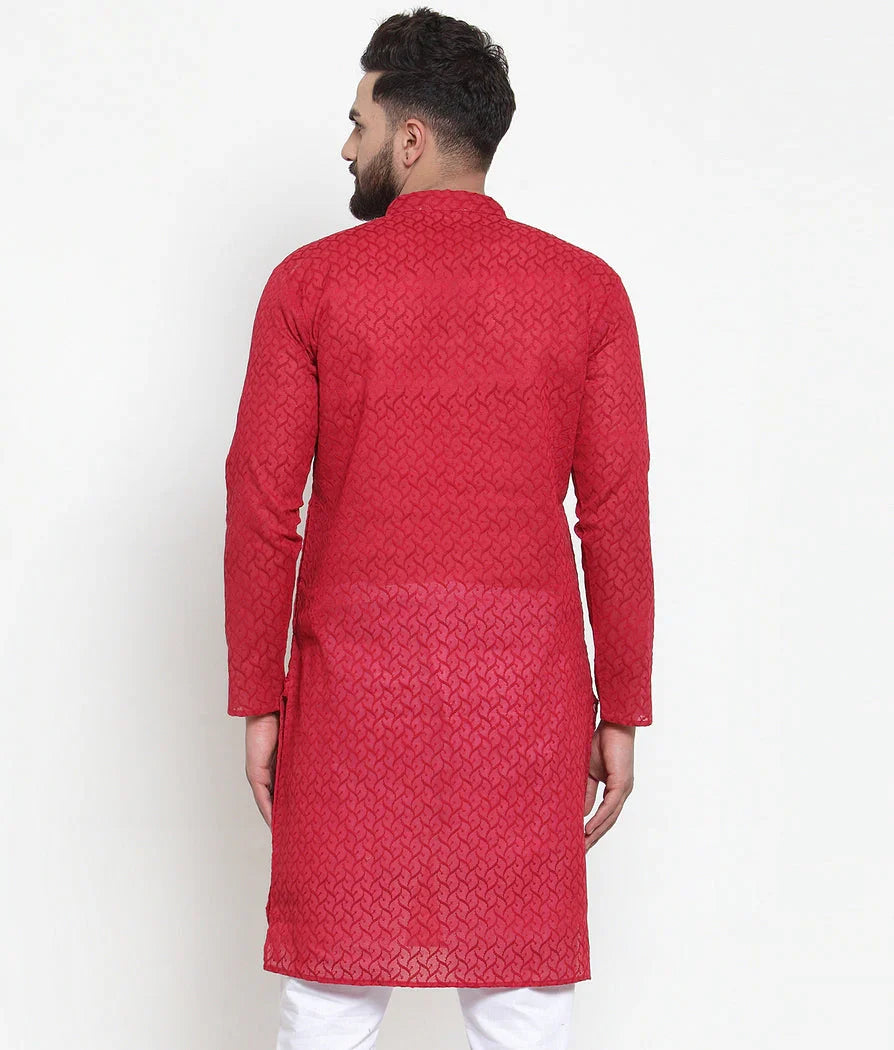 DesiQlo Men Kurta Only - Maroon - KO_561Maroon_S