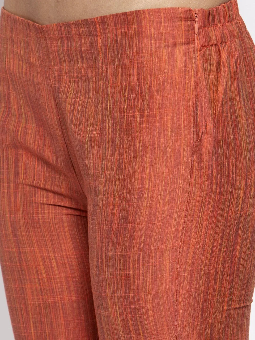 Orange Cotton Kurta Set | Stylish Women's Indian Kurta Sets