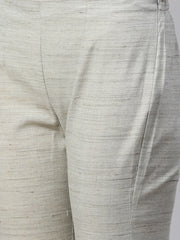 Women Grey Woven Design Kurta with Trousers (JOKS 1332 Grey)-JOKS-1332